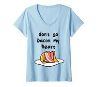 Mujer Gudetama Don't Go Bacon, mi corazón Camiseta Cuello V