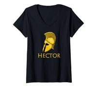 Mujer Guerra de Troya - La Ilíada - Mitología Griega Antigua - Héctor Camiseta Cuello V