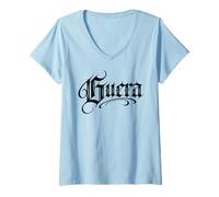 Mujer Guerra Guerita Mexicana Latina Chicana Herencia Chola Mujer Camiseta Cuello V