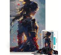 Mujer guerrera en Batalla Rompecabezas de 1000 Piezas para Adolescentes Juego Que estimula el Cerebro Encaje Huecos Actividad Relajante para Grupos en Interiores (38x52cm)