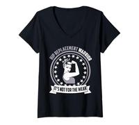 Mujer Guerrero de reemplazo de cadera no es para los débiles Camiseta Cuello V