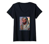 Mujer Guerrero del Antiguo Egipto Camiseta Cuello V