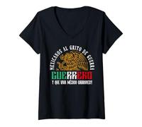 Mujer Guerrero México State Hispanic Heritage Month Mexican Proud Camiseta Cuello V