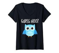 Mujer Guess Hoo Lechuza Búho De La Mirada Camiseta Cuello V