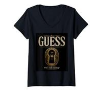 Mujer Guess Who's Really Watching - Camiseta gráfica Vintage de Ojo Misterioso Camiseta Cuello V