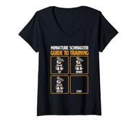 Mujer Guía de Entrenamiento Schnauzer Miniatura - Schnauzer Dog Mom Camiseta Cuello V