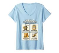 Mujer Guía del Apicultor Cosas Que Hago en mi Tiempo Libre Bee Men Camiseta Cuello V