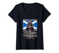 Mujer Guillermo Wallace Guardián de Escocia 1270-1305 Camiseta Cuello V