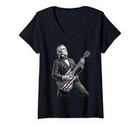 Mujer Guitarra James K Polk Camiseta Cuello V