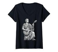 Mujer Guitarra Julius Caesar Camiseta Cuello V