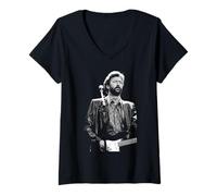 Mujer Guitarrista Eric Clapton en el Royal Albert Hall 1987 Camiseta Cuello V