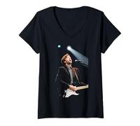 Mujer Guitarrista Eric Clapton Live Británico 1992 Tour Brighton Camiseta Cuello V
