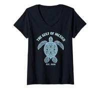 Mujer Gulf of Mexico Sea Turtles reptiles Gulf Of Mexico Turtle Camiseta Cuello V