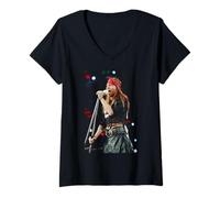 Mujer Guns N' Roses Axl Rose FM Homenaje Concierto Usa Tu Ilusión Camiseta Cuello V