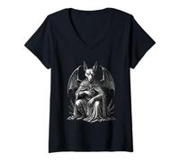 Mujer Gusion Guardián del Códice Prohibido Camiseta Cuello V