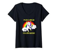 Mujer Gym Unicorn Fun Workout Camiseta Cuello V