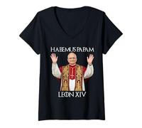 Mujer Habemus Papam León XIV Papa Religión Iglesia Católica Camiseta Cuello V
