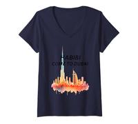 Mujer Habibi Viene a Dubai Camiseta Cuello V