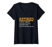 Mujer Habilidad de definición retirado no es mi problema Camiseta Cuello V