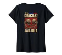 Mujer Habla venezolano Gracias, jala bola Cool venezuelan outfit Camiseta Cuello V