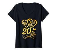 Mujer Hacemos 20 años de Parejas Divertidas a 20 Camiseta Cuello V