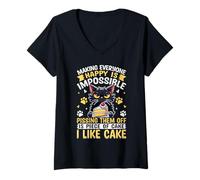 Mujer Hacer Felices a Todos es Imposible Mearlos es Piec Camiseta Cuello V