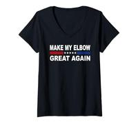 Mujer Hacer Que mi Codo vuelva a ser Grande | Recuperación de esguince de extremidades rotas Camiseta Cuello V