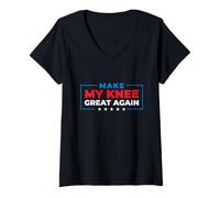 Mujer Hacer Que mi Rodilla vuelva a ser Genial - Recuperación de reemplazo de cirugía de Camiseta Cuello V