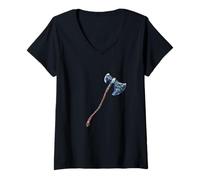 Mujer Hacha de guerra//Hacha Leviatán/Hacha Atenea God Camiseta Cuello V