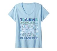 Mujer Hackathon tee Pet Funny Geek Dog Developers Neural Paw Camiseta Cuello V