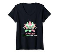 Mujer Hago jardinería para Encontrar a mi Jardinero Aficionado al Zen Camiseta Cuello V