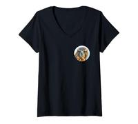 Mujer Halcón mirada majestuosa ave rapaz observación de aves Camiseta Cuello V
