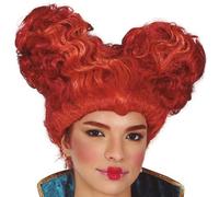 Mujer Halloween Disfraz Bruja Peluca Jengibre con Lateral Rizos Hocus Nuevo Fg