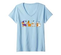 Mujer Halloween Golden Doodle, Amante de los Perros, Spooky Dog, Halloween Camiseta Cuello V