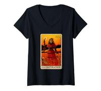 Mujer Halloween Horror Nights La Emperatriz Tarot Card Camiseta Cuello V