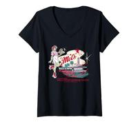 Mujer Halloween Horror Nights Mel’s Drive-In Zombie Carhop Camiseta Cuello V