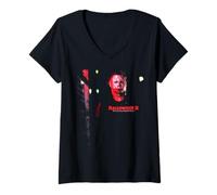 Mujer Halloween II Michael Myers Relentless Shades of Red Camiseta Cuello V