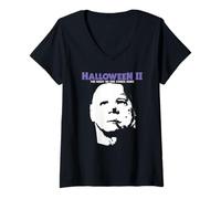 Mujer Halloween II Michael Myers Shadow Mask Camiseta Cuello V