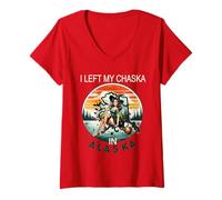 Mujer Halloween Pin Up Cute Witch Chaska en Alaska Vintage Retro Camiseta Cuello V