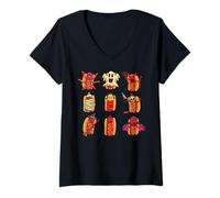 Mujer Halloween Verano Hotdog Fantasma Summerween Halloweiner Camiseta Cuello V