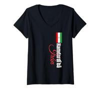 Mujer Hamdardî bâ Irân Translation Solidarity with Iran Camiseta Cuello V