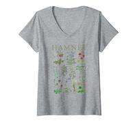 Mujer Hamnet Botanical Illustration Camiseta Cuello V