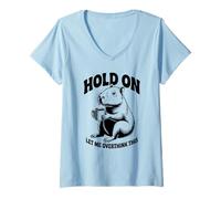 Mujer Hang On Let Me Overthink This Funny Capybara Overthinking Camiseta Cuello V