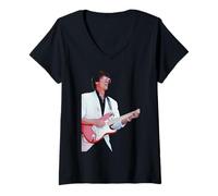 Mujer Hank Marvin Shadows Apache Guitar Legend Live 1989 Camiseta Cuello V