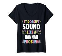 Mujer Hannah Personalized Women's Gift Custom Hannah Camiseta Cuello V