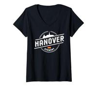 Mujer Hannover Alemania City Travel Urban Explorer Camiseta Cuello V