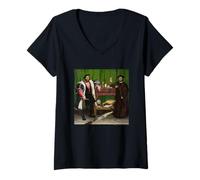 Mujer Hans Holbein The Younger The Ambassadors Camiseta Cuello V