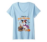 Mujer Happy Goose Stir The Pot Witchy Vibes Humor Camiseta Cuello V