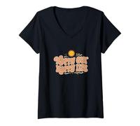 Mujer Happy Gut Happy Life Dieta Baja en FODMAP Dietista digestivo Camiseta Cuello V