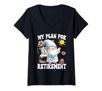 Mujer Happy Retirement Gnome Dad For Coffee Lover Finally Retired Camiseta Cuello V
